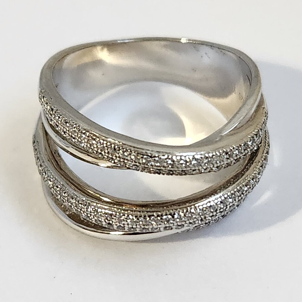 Estate Silver Multi-Band Ring - Picture 4 of 13